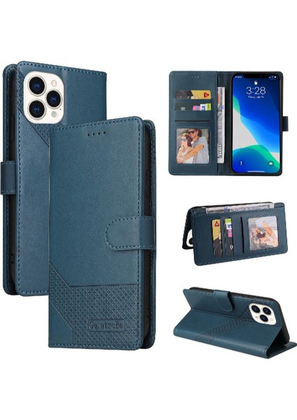 Iphone 13 Için Flip Case Pro Max Iki Kart Yuvaları Kickstand Premium Deri (Yurt Dışından)