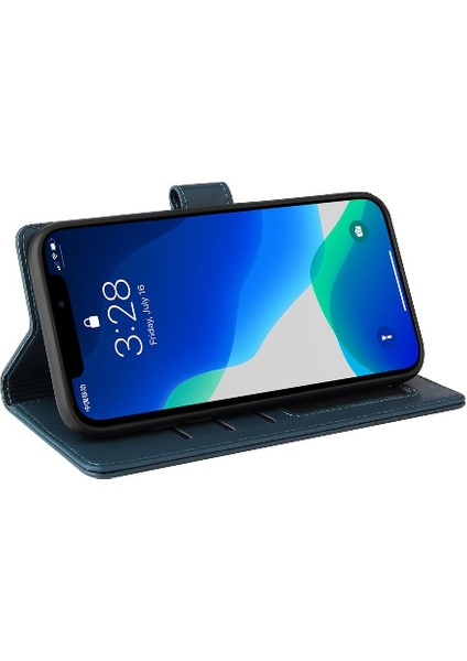 Iphone 13 Için Flip Case Pro Max Iki Kart Yuvaları Kickstand Premium Deri (Yurt Dışından)