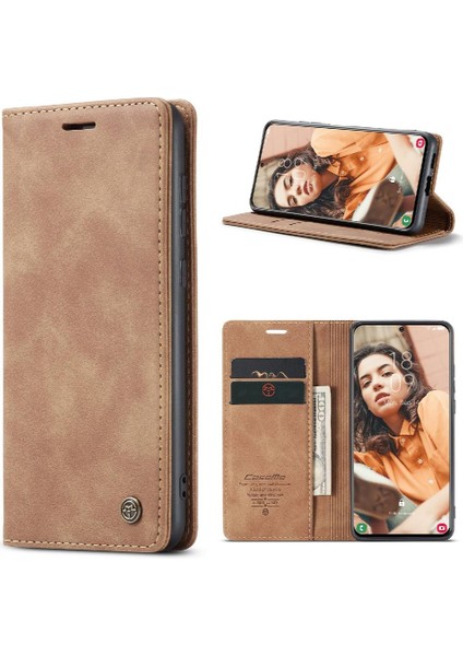 Samsung Galaxy S21 Fe Flip Case Için Folio Kitap Vintage Pu Deri (Yurt Dışından)