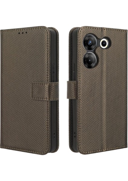 Tecno Camon 20 Pro 5g Kart Tutucu Kickstand Kapak Manyetik Cüzdan Için Kılıf (Yurt Dışından)