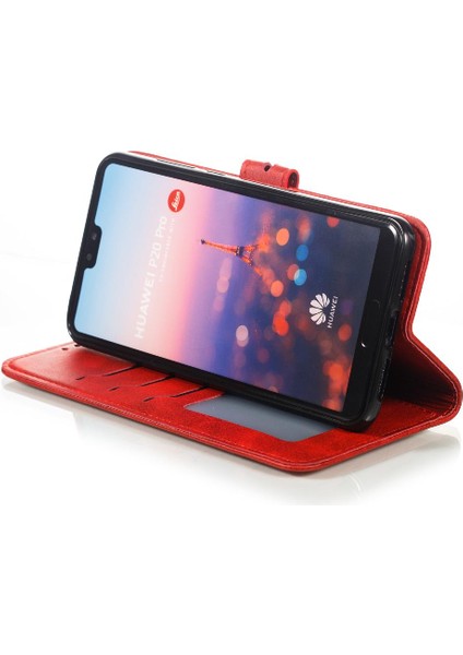 Cüzdan Kılıf Için Huawei P20 Pro Manyetik Kapatma Kickstand Kabartmalı Tüm (Yurt Dışından)