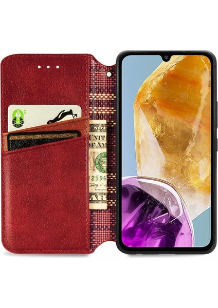 Samsung Galaxy M15 Için KILIF/F15 5g Cüzdan Fonksiyonu Deri Kılıf Zarif (Yurt Dışından)