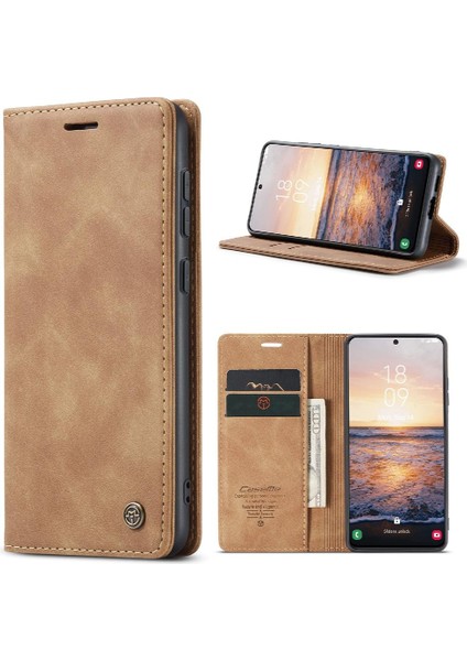 Samsung Galaxy S23 Vintage Pu Deri Cüzdan Manyetik Kılıf Için Flip Case (Yurt Dışından)