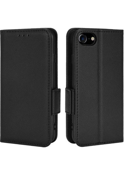 Iphone Se 2020/2022 Pu Deri Yan Toka Manyetik Kart Yuvaları Için Kılıf (Yurt Dışından)