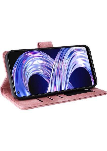 Realme 8 4g Için Flip Case Cüzdan Kapak Çevirin Deri Kılıf Basit Iş (Yurt Dışından)