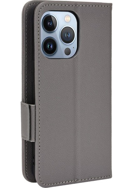 Iphone 15 Için Kılıf Pro Max Cüzdan Pu Deri Kart Yuvaları Tutucu Manyetik (Yurt Dışından)