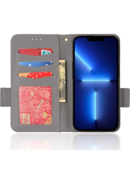 Iphone 15 Için Kılıf Pro Max Cüzdan Pu Deri Kart Yuvaları Tutucu Manyetik (Yurt Dışından)