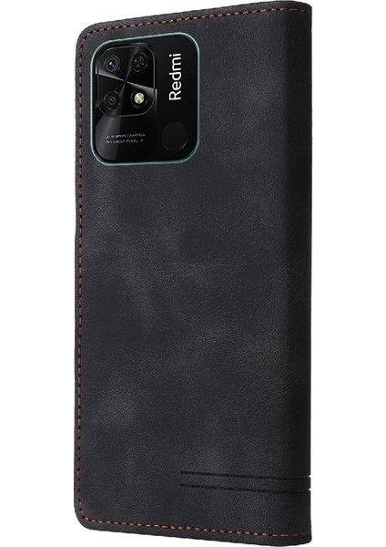 Xiaomi Redmi 10C Için Flip Case Kapak Cüzdan Darbeye Basit Kılıf (Yurt Dışından)