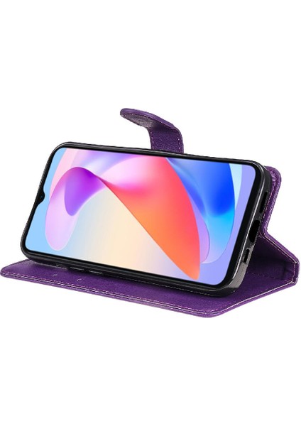 Onur Için Flip Case X6A 4g Klasik Düz Renk Iş Cüzdan Telefon Kılıfı (Yurt Dışından)