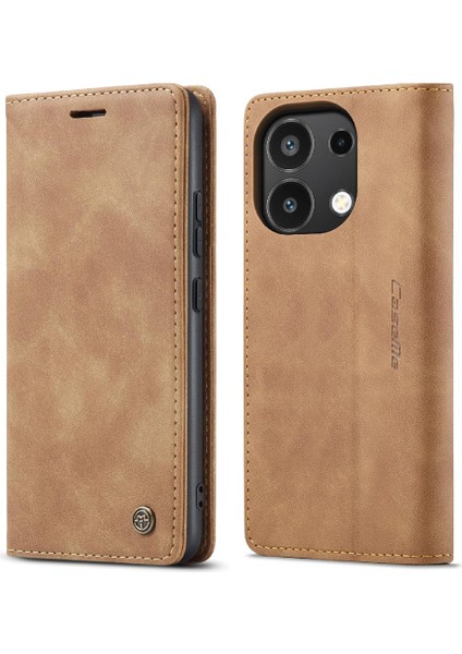 Xiaomi Redmi Not 13 Için Flip Case 4g Vintage Pu Deri Cüzdan Çevir Folio (Yurt Dışından)