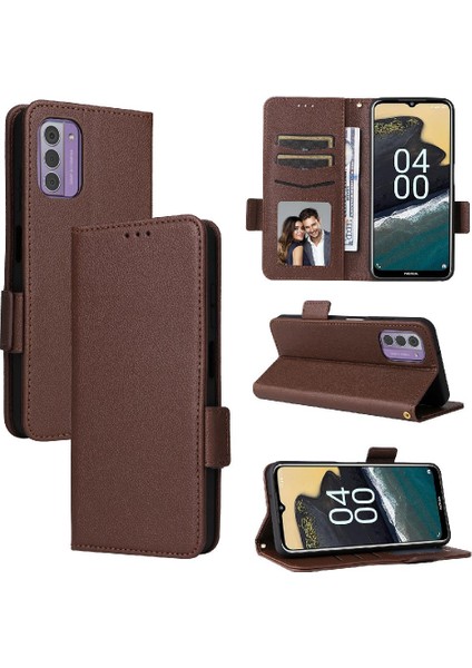 Nokia G42 5g Kart Yuvaları Tutucu Manyetik Cüzdan Yan Toka Pu (Yurt Dışından)