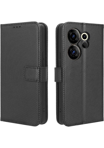 Tecno Camon 20 Premier 5g Manyetik Cüzdan Kickstand Kart Tutucu Için Kılıf (Yurt Dışından)