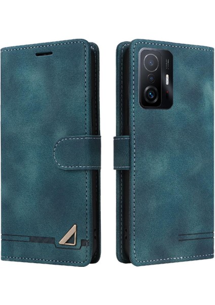 Xiaomi 11T/11T Pro Için Flip Case Basit Iş Deri Kılıf Darbeye (Yurt Dışından)