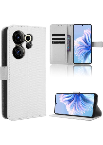 Tecno Camon 20 Premier 5g Manyetik Cüzdan Kickstand Kart Tutucu Için Kılıf (Yurt Dışından)