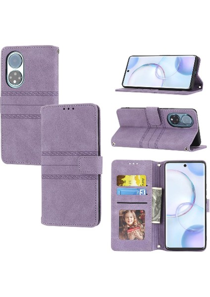 Huawei Nova 9 Için Flip Case Kickstand Manyetik Kapatma Darbeye Pu Kılıf (Yurt Dışından)