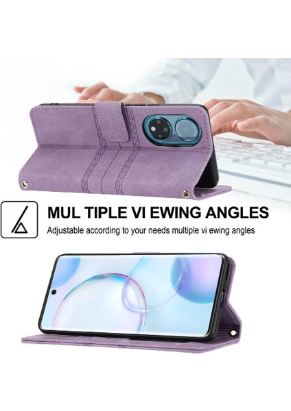 Huawei Nova 9 Için Flip Case Kickstand Manyetik Kapatma Darbeye Pu Kılıf (Yurt Dışından)