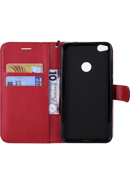 Huawei P8 Lite Klasik Düz Renk Iş Cüzdan Telefon Için Flip Case (Yurt Dışından)