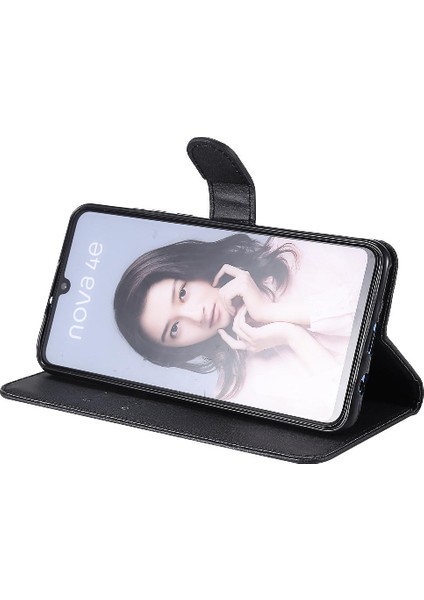 Huawei P30 Lite Iş Cüzdan Telefon Kılıfı Için Flip Case Klasik Katı (Yurt Dışından)