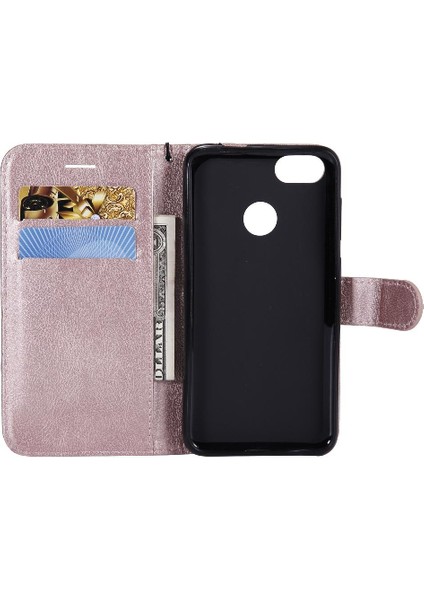 Huawei P9 Lite Mini Iş Cüzdan Telefon Kılıfı Için Flip Case Klasik Katı (Yurt Dışından) modelleri