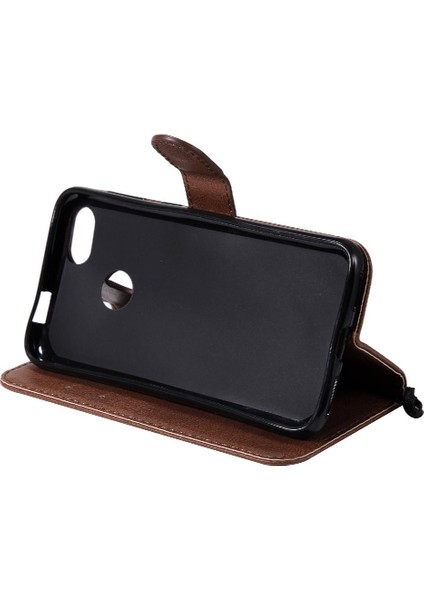 Huawei P9 Lite Mini Iş Cüzdan Telefon Kılıfı Için Flip Case Klasik Katı (Yurt Dışından) fırsatları