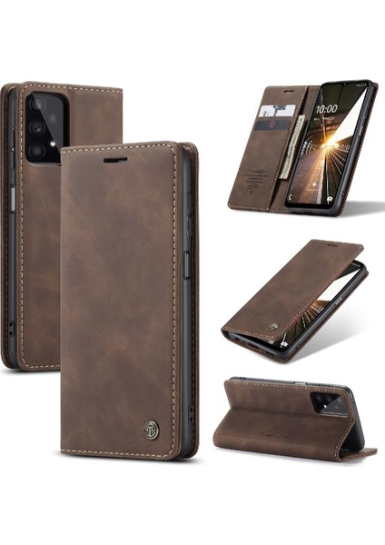 Samsung Galaxy A32 5g Flip Folio Kitap Manyetik Kapatma Pu Için Flip Case (Yurt Dışından)