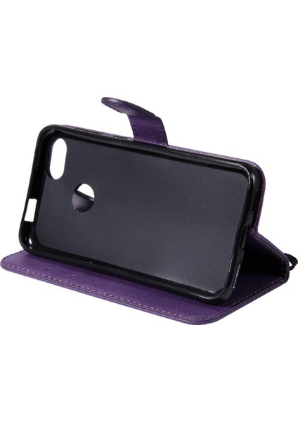 Huawei P9 Lite Mini Iş Cüzdan Telefon Kılıfı Için Flip Case Klasik Katı (Yurt Dışından) modelleri