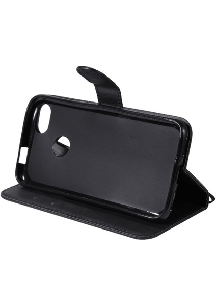 Huawei P9 Lite Mini Iş Cüzdan Telefon Kılıfı Için Flip Case Klasik Katı (Yurt Dışından) modelleri