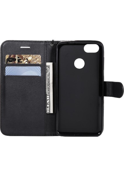 Huawei P9 Lite Mini Iş Cüzdan Telefon Kılıfı Için Flip Case Klasik Katı (Yurt Dışından) fırsatları