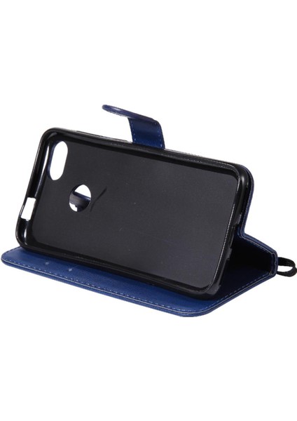 Huawei P9 Lite Mini Iş Cüzdan Telefon Kılıfı Için Flip Case Klasik Katı (Yurt Dışından) modelleri