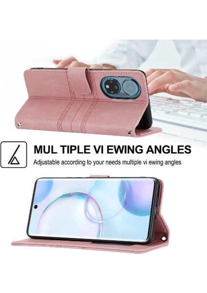 Huawei Nova 9 Için Flip Case Kickstand Manyetik Kapatma Darbeye Pu Kılıf (Yurt Dışından)