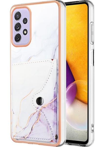Samsung Galaxy Için Kılıf A52S 5g Mermer Kart Yuvaları Yumuşak Tpu Tampon Ince (Yurt Dışından)