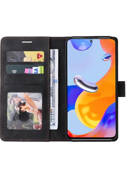 Xiaomi Redmi Not 11 Için Flip Case Pro Darbeye Kapak Çevirin Cüzdan Kılıf (Yurt Dışından)