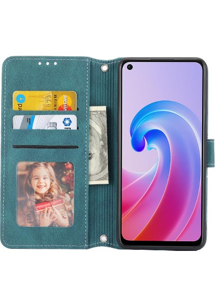 Oppo Için Flip Case F21 Pro 5g Darbeye Koruyucu Kickstand Pu Deri (Yurt Dışından)