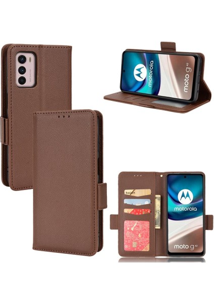 Motorola Moto G42 Cüzdan Manyetik Kart Yuvaları Tutucu Yan Toka (Yurt Dışından)
