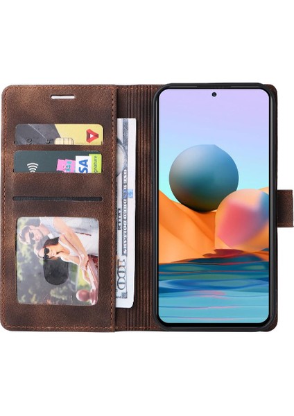 Xiaomi Redmi Not 10 Için Flip Case Pro Cüzdan Darbeye Deri Kılıf (Yurt Dışından)