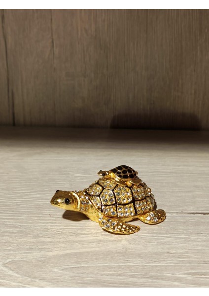Swarovski Taşlı Kaplumbağa Mücevherlik / Dekoratif Biblo