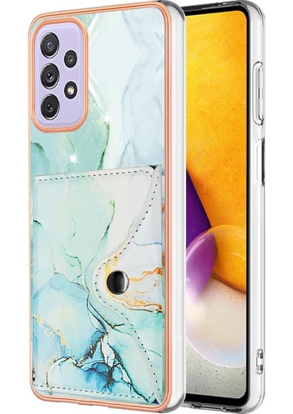 Samsung Galaxy Için Kılıf A52S 5g Mermer Kart Yuvaları Yumuşak Tpu Tampon Ince (Yurt Dışından)