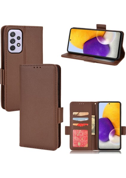 Samsung Galaxy Için Kılıf A52S 5g Pu Deri Manyetik Yan Toka Kart Yuvaları (Yurt Dışından)