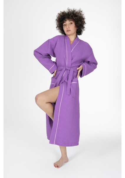 Kaos Serisi Kimono Yaka Pike Bornoz Sabahlık