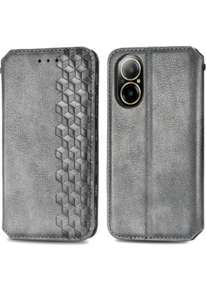 Realme C67 4g Için Kılıf Moda Tasarım Kapak Çevirin Deri Kılıf Zarif (Yurt Dışından)