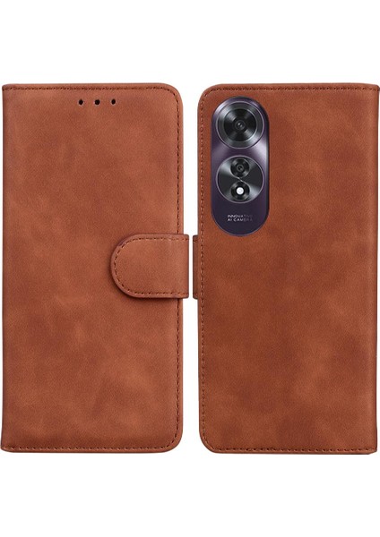 Oppo A60 4g Premium Pu Deri Manyetik Kart Yuvası Standı Için Flip Case (Yurt Dışından)
