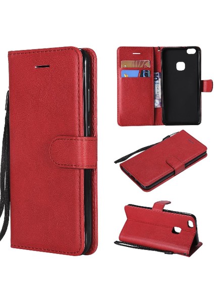 Kart Yuvası Klasik Düz Renk Iş ile Huawei P10 Lite Için Flip Case (Yurt Dışından)