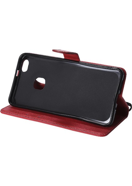 Kart Yuvası Klasik Düz Renk Iş ile Huawei P10 Lite Için Flip Case (Yurt Dışından) modelleri
