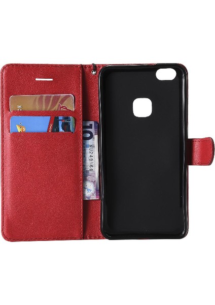 Kart Yuvası Klasik Düz Renk Iş ile Huawei P10 Lite Için Flip Case (Yurt Dışından) indirimleri