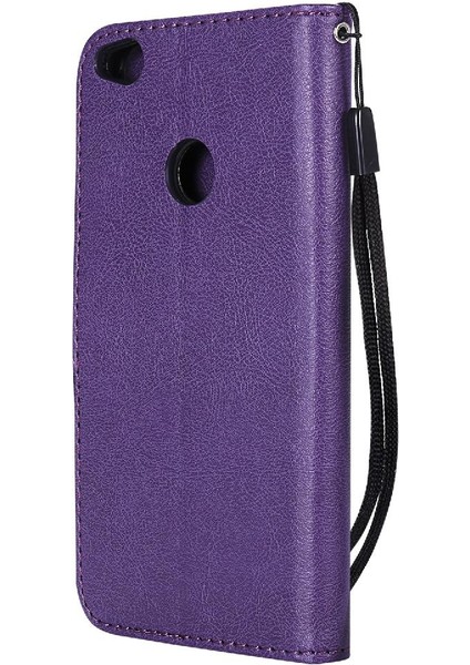 Huawei P8 Lite Klasik Düz Renk Iş Cüzdan Telefon Için Flip Case (Yurt Dışından)