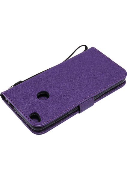 Huawei P8 Lite Klasik Düz Renk Iş Cüzdan Telefon Için Flip Case (Yurt Dışından)