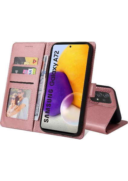 Samsung Galaxy A72 Üç Kart Yuvaları Için Flip Case Darbeye 4 Köşe (Yurt Dışından)