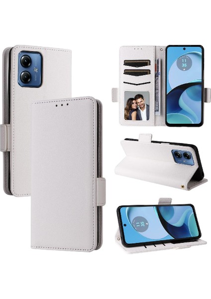 Motorola Moto G14 4g Kart Yuvaları Tutucu Pu Deri Manyetik Cüzdan (Yurt Dışından)