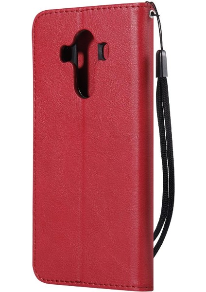 Huawei Mate 10 Pro Için Flip Case Klasik Katı Renk Kart Yuvası ile Yüksek (Yurt Dışından)