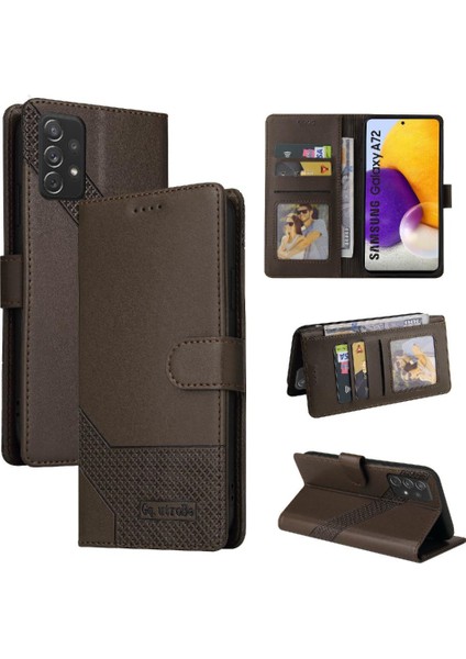 Samsung Galaxy A72 Üç Kart Yuvaları Için Flip Case Darbeye 4 Köşe (Yurt Dışından)